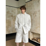 Cotton Coat and Wide-Leg Shorts Set 5