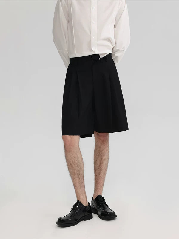 Cotton Double Pleat Mid-Length Suit Pants 2