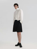 Cotton Double Pleat Mid-Length Suit Pants 5
