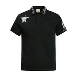 6095525585028,6095525585029,6095525585030, Cotton Graphic Print Collared Polo Shirt