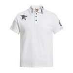 6095525585031,6095525585032,6095525585033, Cotton Graphic Print Collared Polo Shirt