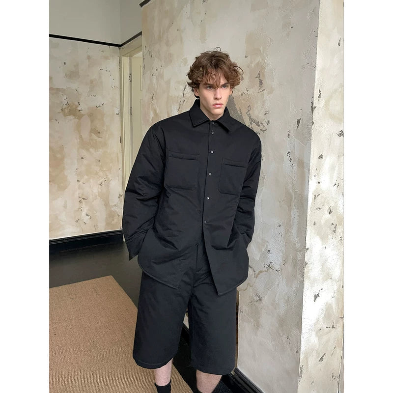 Cotton-Padded Jacket and Shorts Suit Set 4