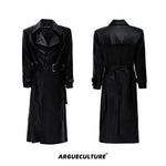 5909368337578,5909368337579,5909368337580,5909368337581, Crocodile-Patterned Leather Trench Coat