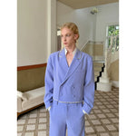 Crop Blazer and Straight-Leg Pants Suit 5