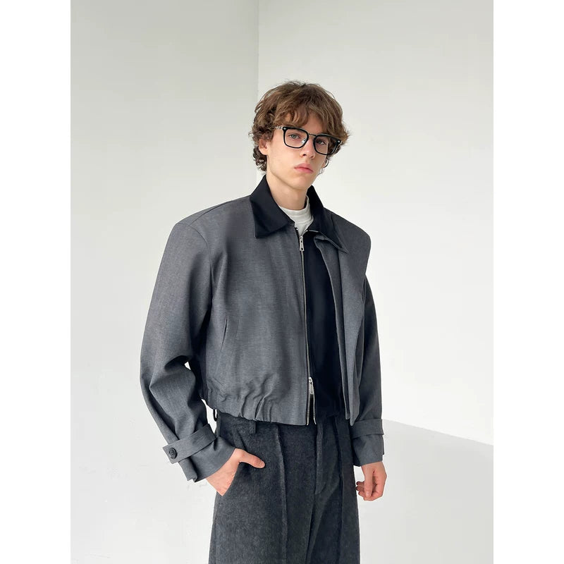 Cropped Double-Layer Zip Short Jacket 3