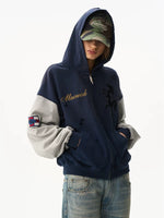 Cross Horse Graphic Zip Hoodie Cardigan 4