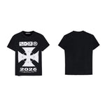 6061618452790,6061618452791,6061618452792,6061618452793, Cross Letter Print Slim Fit T-Shirt
