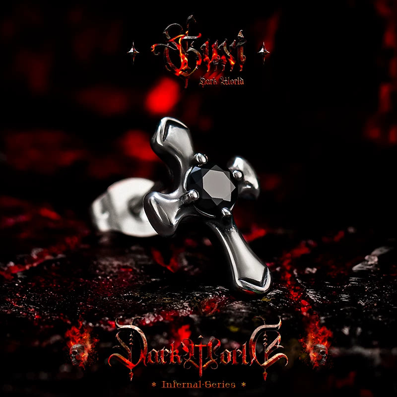 6054343283376, Cross Stud Earrings