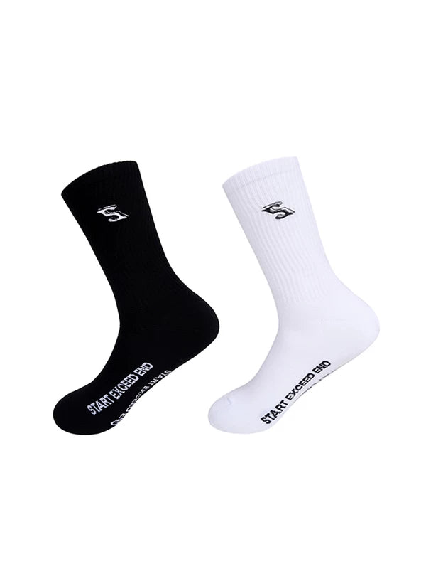 Custom Letter Embroidery Mid-Calf Cotton Socks 1