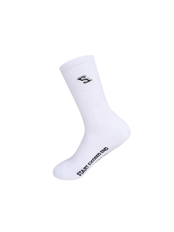 Custom Letter Embroidery Mid-Calf Cotton Socks 3