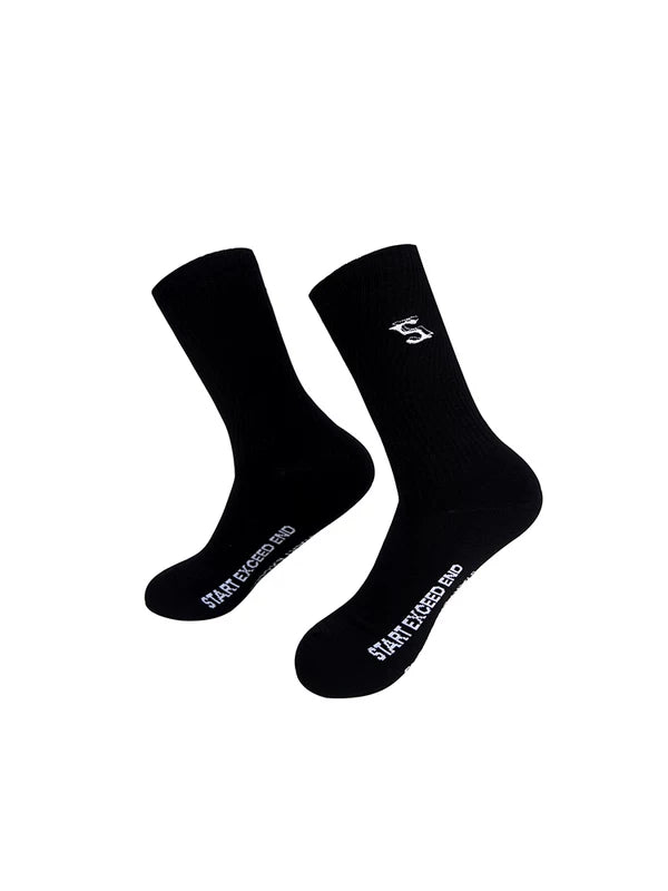 ,5800876010837,5800876010840,5800876010841, Custom Letter Embroidery Mid-Calf Cotton Socks