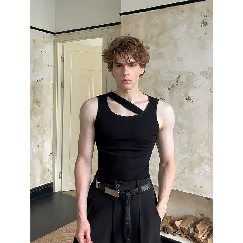 Cutout Ribbon Detail Fitted Vest 2