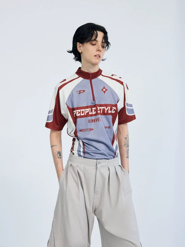 Cycling-Inspired Quick-Dry Colorblock T-Shirt 1