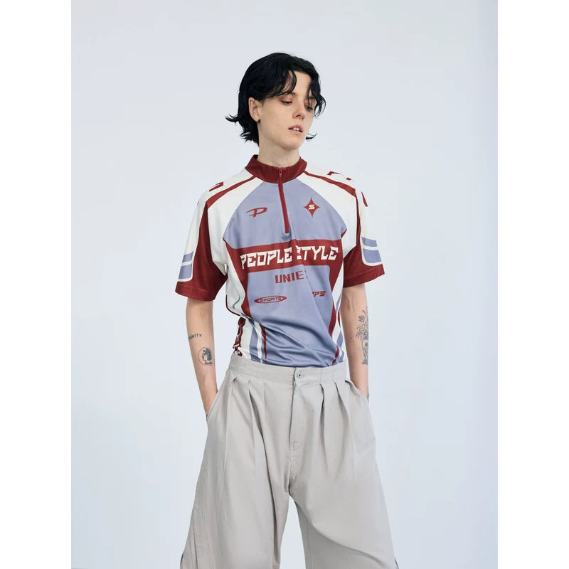 5019942884288,5019942884289,5019942884290, Cycling-Inspired Quick-Dry Colorblock T-Shirt