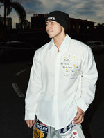 Daisy Embroidered Loose Long-Sleeve Shirt 3