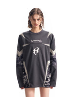 Deconstructed Camouflage Mesh Panel Pullover 1