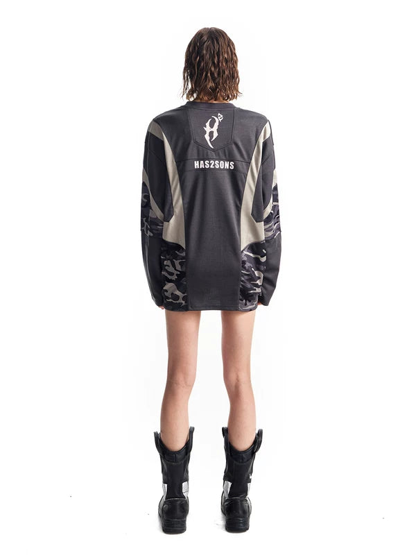 Deconstructed Camouflage Mesh Panel Pullover 4