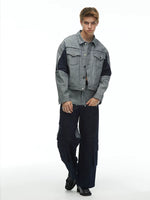 Deconstructed Denim Jacket and Cargo Pants Set 3