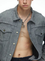 5277060091980, Deconstructed Denim Jacket and Cargo Pants Set