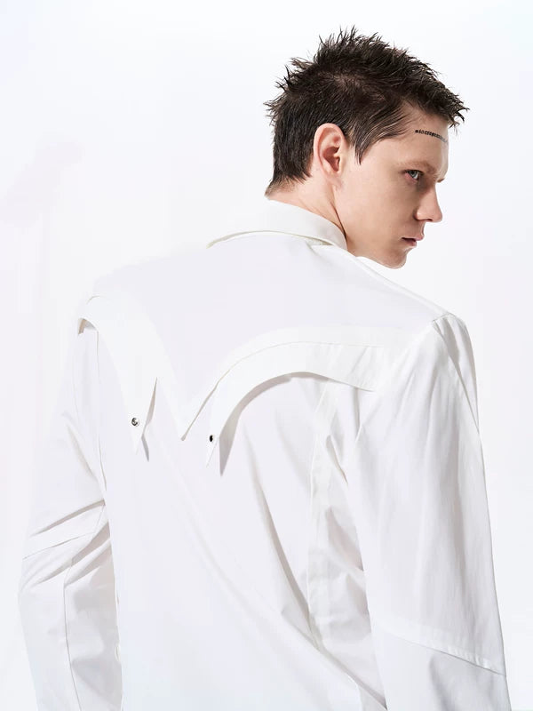 Deconstructed Design Long Sleeve Shirt 2