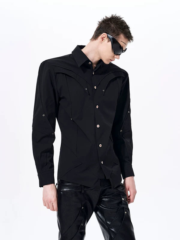 Deconstructed Design Long Sleeve Shirt 3