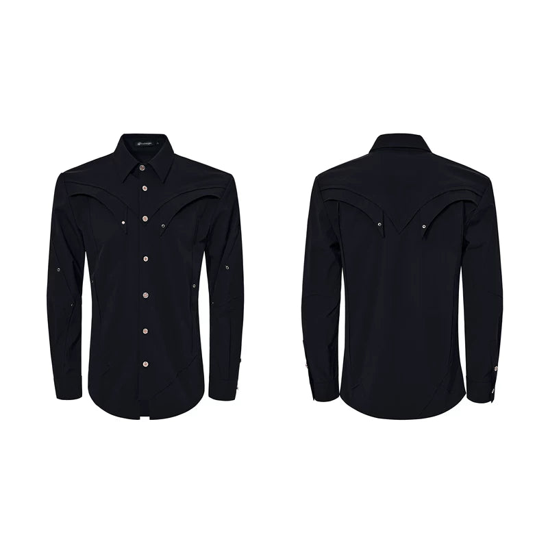 6034624940624,6034624940625,6034624940626,6034624940627, Deconstructed Design Long Sleeve Shirt