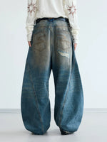 Deconstructed Distressed Loose Fit Jeans Pants 3