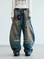 5904924151688,5904924151689,5904924151690,5904924151691, Deconstructed Distressed Loose Fit Jeans Pants