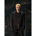 6047939685524,6047939685525,6047939685526, Deconstructed Double-Breasted Cropped Collared Jacket