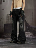Deconstructed Flared Cargo Jeans 2