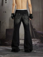 Deconstructed Flared Cargo Jeans 4