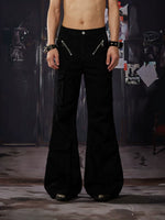 Deconstructed Flared Cargo Pants 1