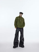 Deconstructed Flared Faux Leather Pants 5