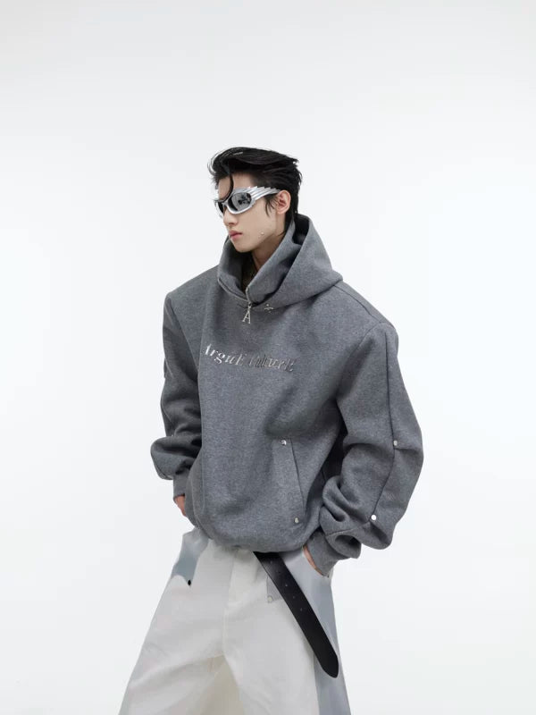Deconstructed High-Neck Hooded Sweatshirt 1