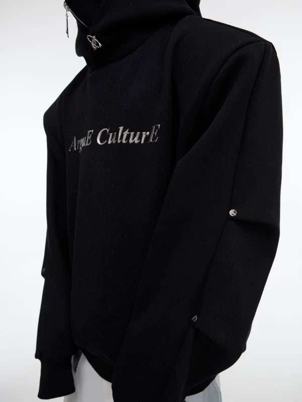 ,6204757510614,5111456957186,5111456957187,5111456957188, Deconstructed High-Neck Hooded Sweatshirt