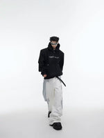 Deconstructed High-Neck Hooded Sweatshirt 4