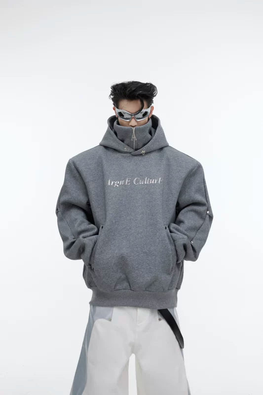 6204757510616,5111456957192,5111456957193,5111456957194, Deconstructed High-Neck Hooded Sweatshirt