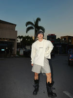 Deconstructed Irregular Cut Crew Neck Sweater 2