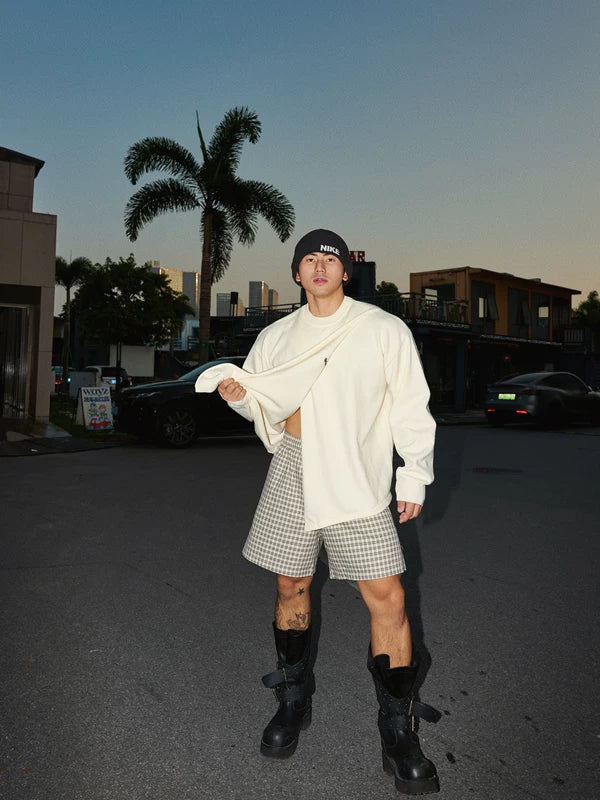 Deconstructed Irregular Cut Crew Neck Sweater 5