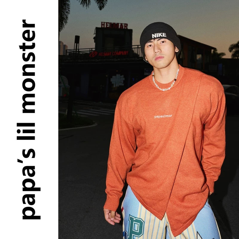 6142520977806,6142520977807,6142520977808, Deconstructed Irregular Cut Crew Neck Sweater