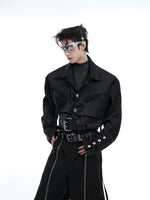 Deconstructed Padded Shoulder Cropped Shirt 2