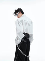 Deconstructed Padded Shoulder Cropped Shirt 3