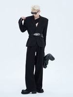 Deconstructed Padded Shoulder Suit with Pants 3
