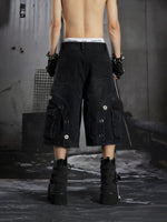 Deconstructed Patchwork Cargo Capri Pants 3