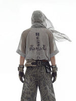 Deconstructed Patchwork Distressed Short-Sleeve T-Shirt 3