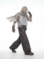 Deconstructed Patchwork Distressed Short-Sleeve T-Shirt 4