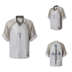 6065035193805,6065035193806,6065035193807,6065035193808, Deconstructed Patchwork Distressed Short-Sleeve T-Shirt