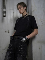 Deconstructed Patchwork Embroidered Cotton T-Shirt 5