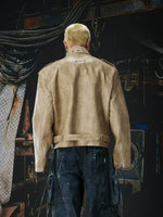 Deconstructed Patchwork Faux Leather Jacket 3