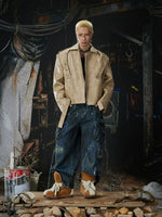 Deconstructed Patchwork Faux Leather Jacket 5